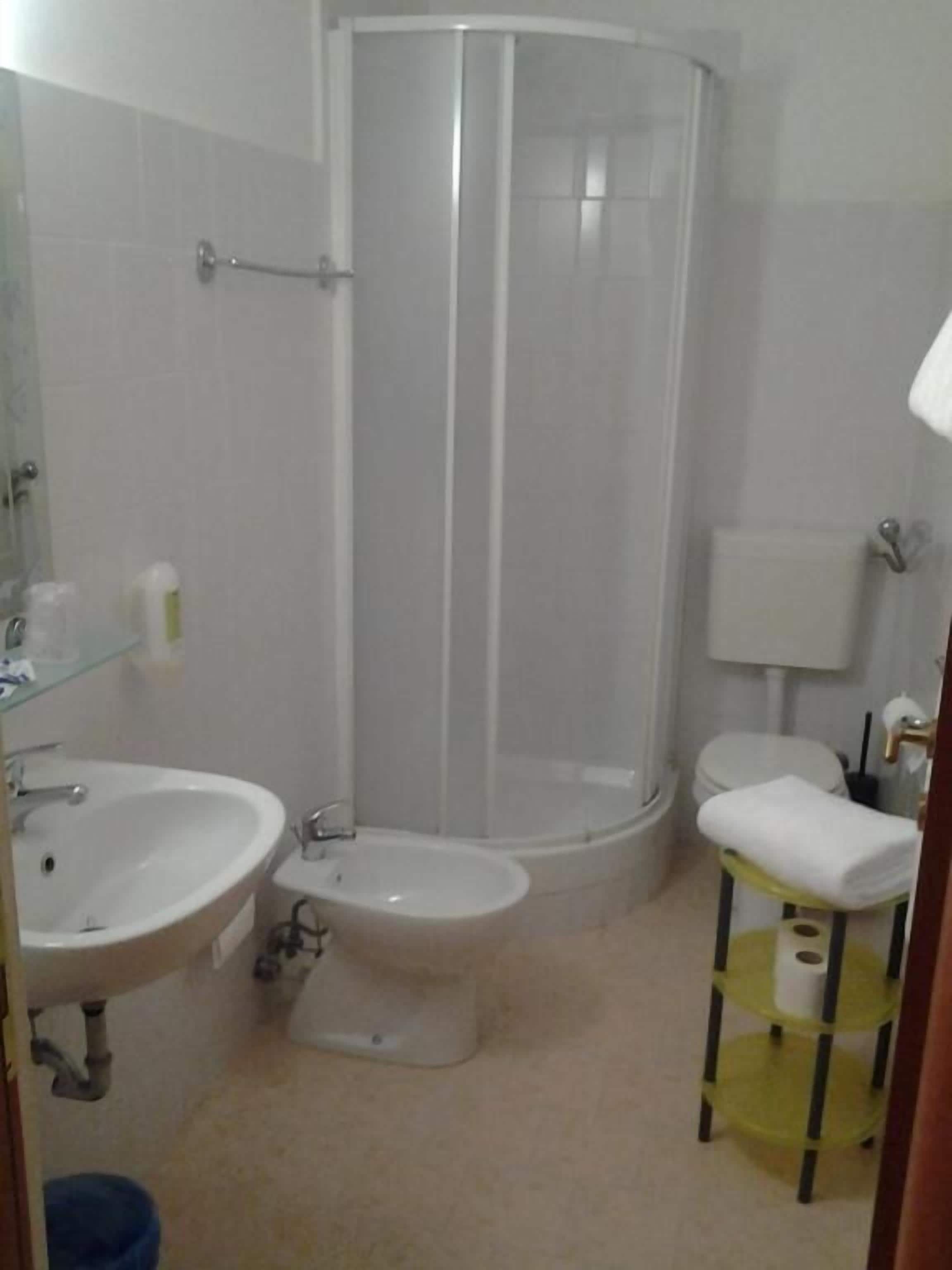 Camera con letto matrimoniale o 2 letti singoli | Bagno | Doccia, asciugacapelli, asciugamani