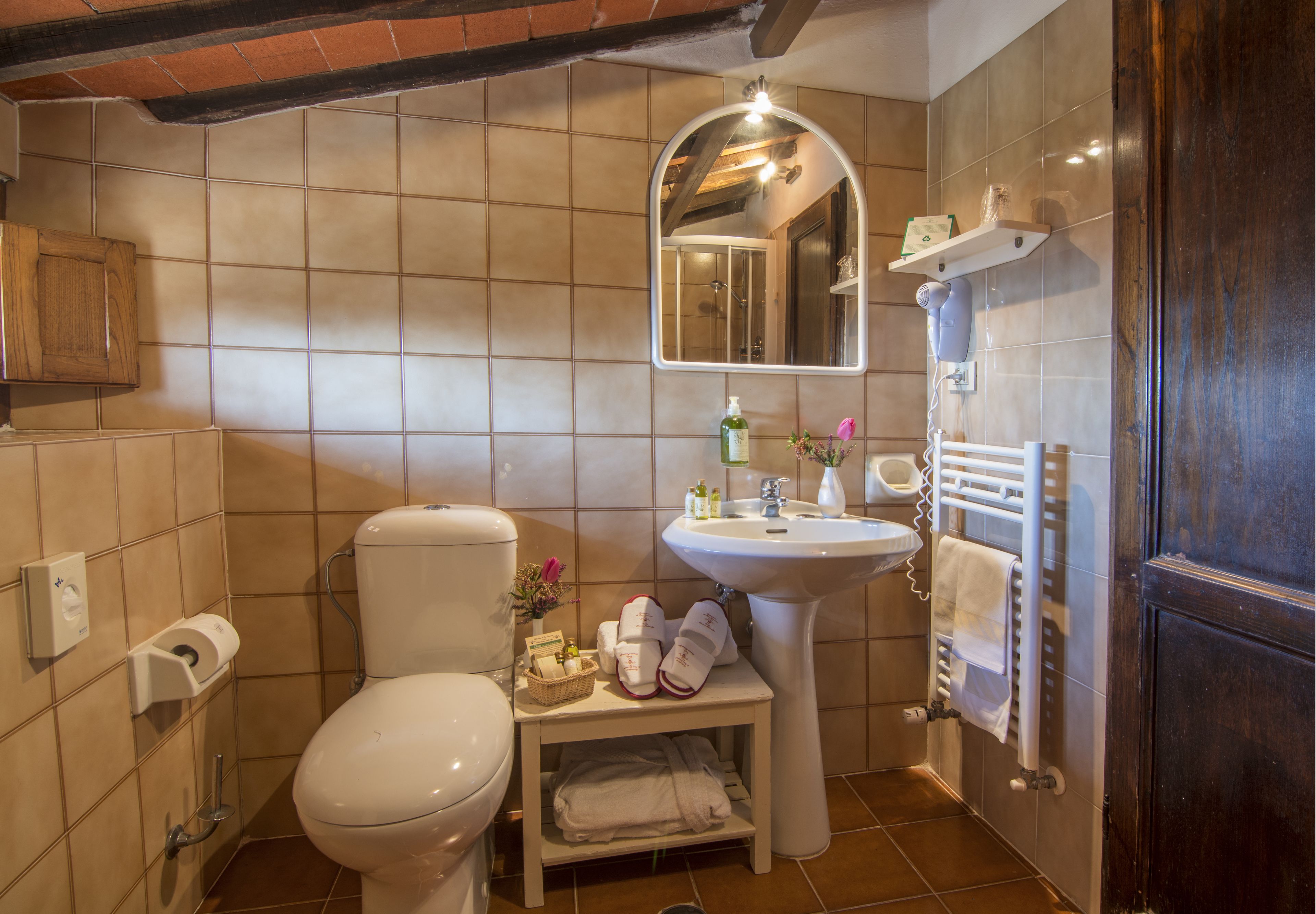 classic double room | bathroom | free toiletries, hair dryer, towels