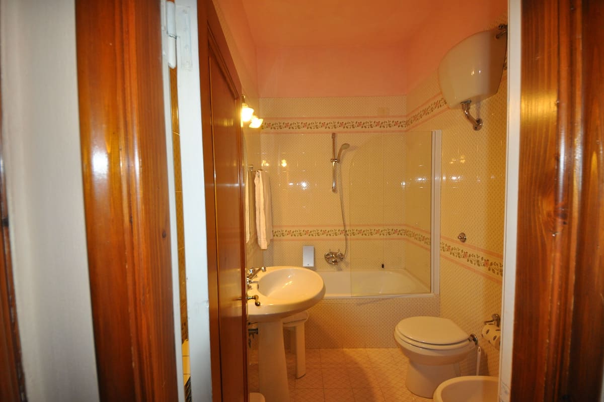 superior double room | bathroom | combined shower/bathtub, free toiletries, hair dryer, bidet