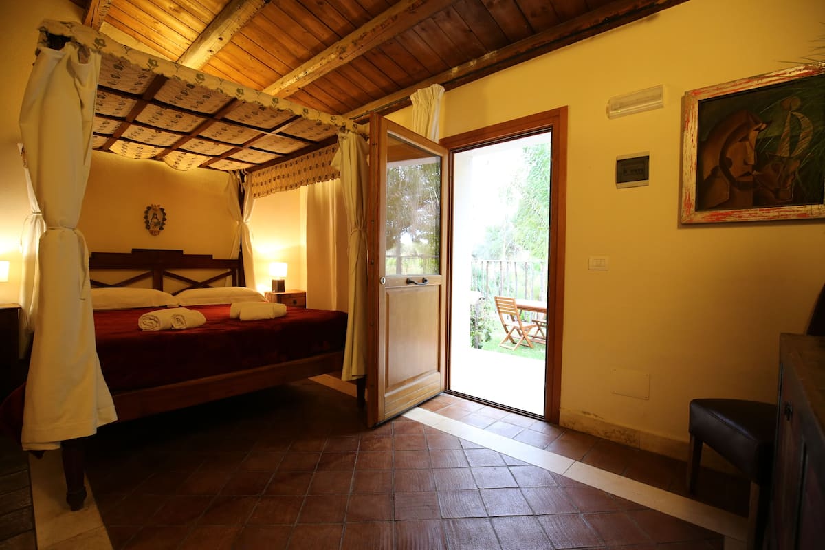 Exclusive Double Room, Patio, Garden Area | 1 bedroom, premium bedding, pillow-top beds, free WiFi