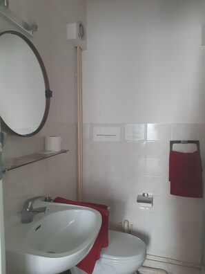 Bathtub, hair dryer, towels