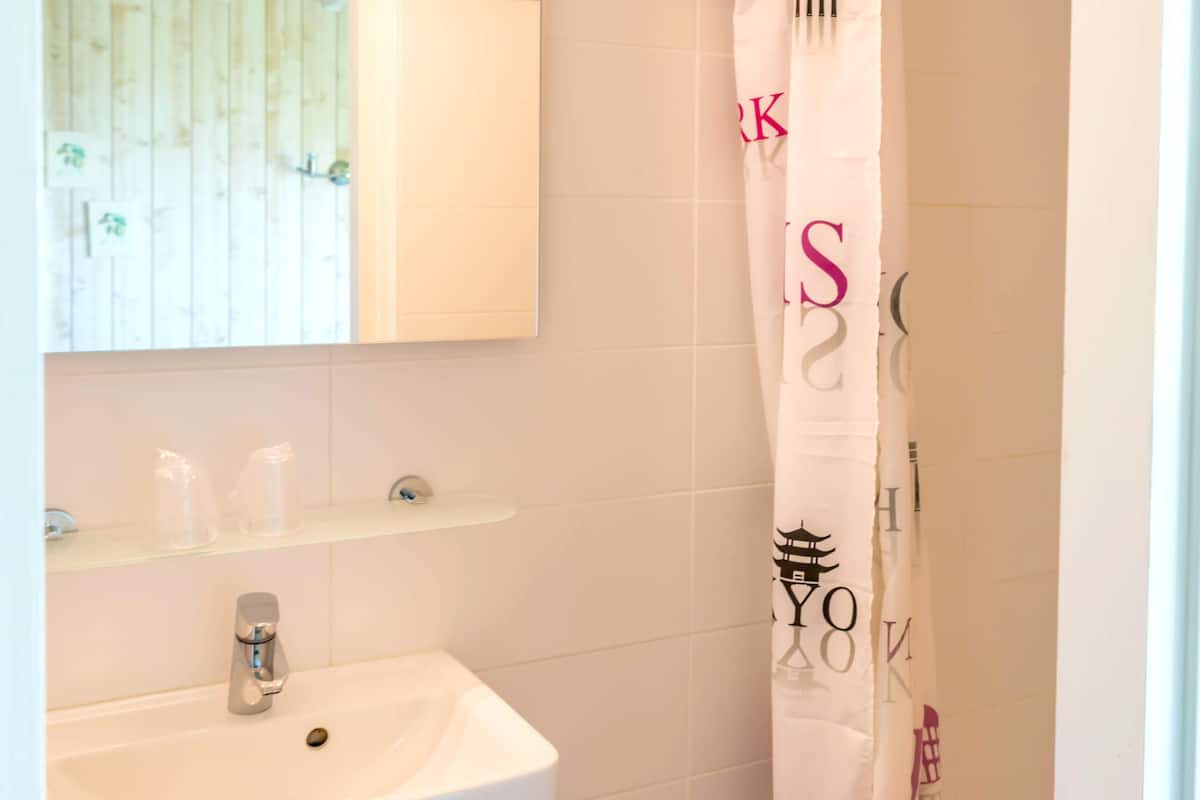 free toiletries, hair dryer, towels