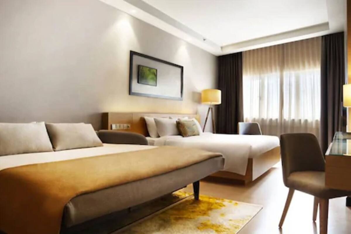 In-room safe, desk, iron/ironing board, WiFi (free)