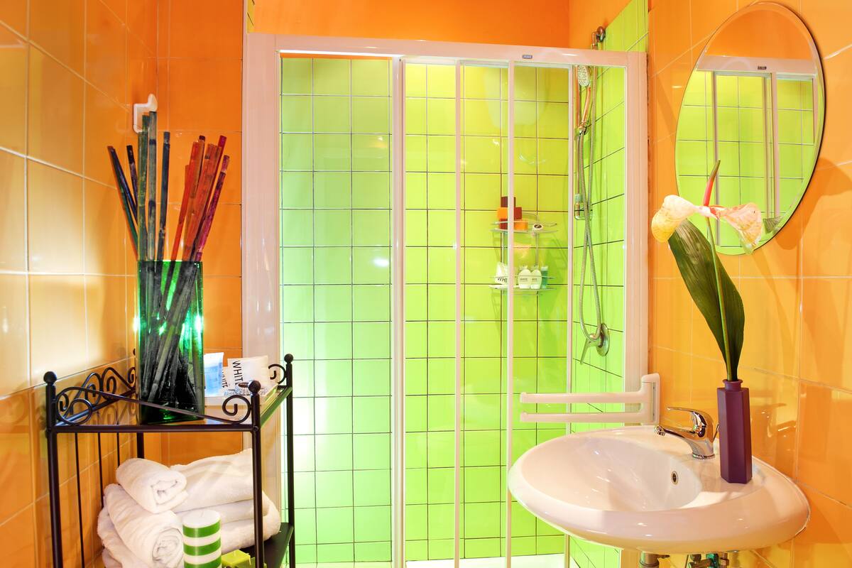 Free toiletries, hair dryer, towels