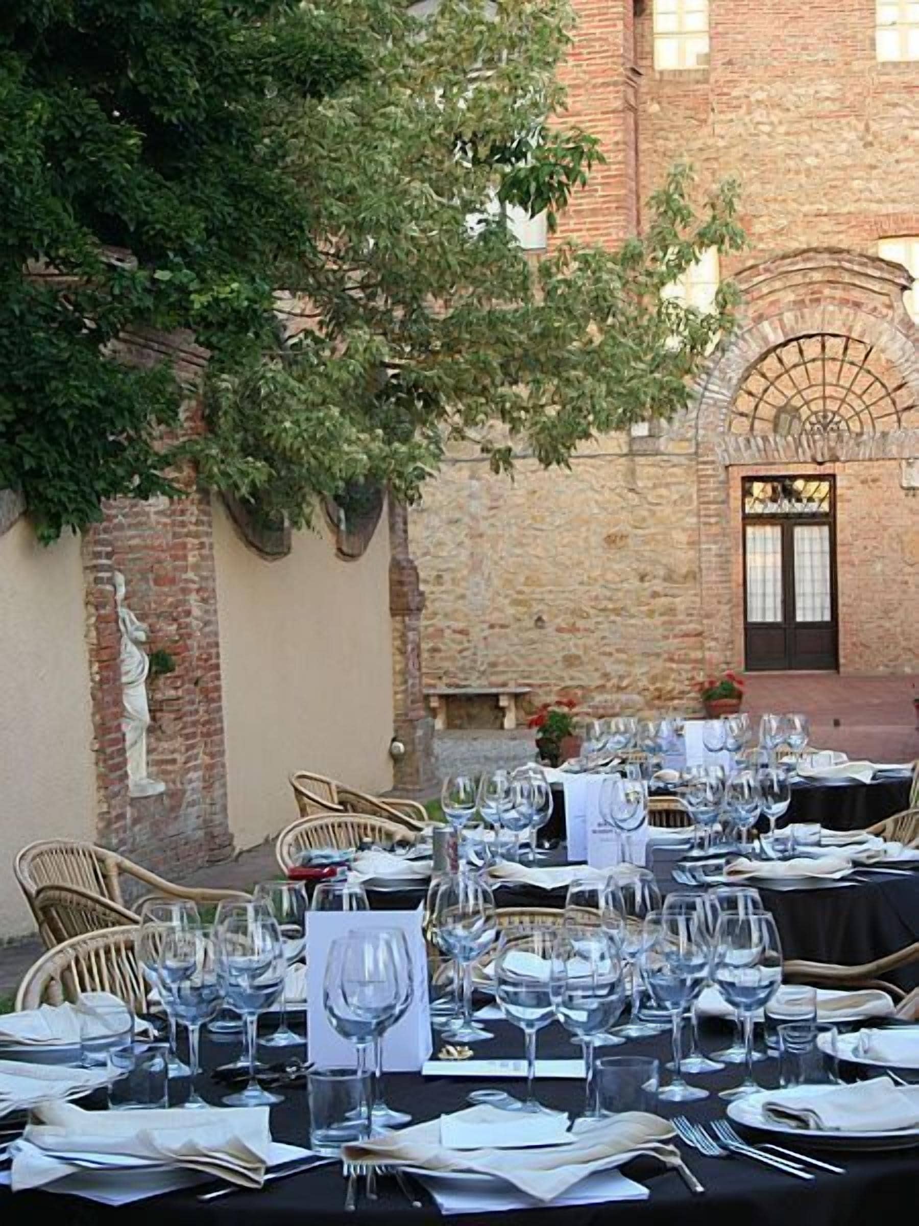 Outdoor banquet area