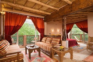 Habitación Deluxe doble | Zona de estar | Una televisión