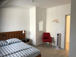 Desk, free WiFi, bed sheets