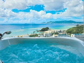 EXES Royal Pool Suite for 2 people with Lounge Access, Non Smoking | Bathroom | Combined shower/tub, deep soaking tub, free toiletries, hair dryer