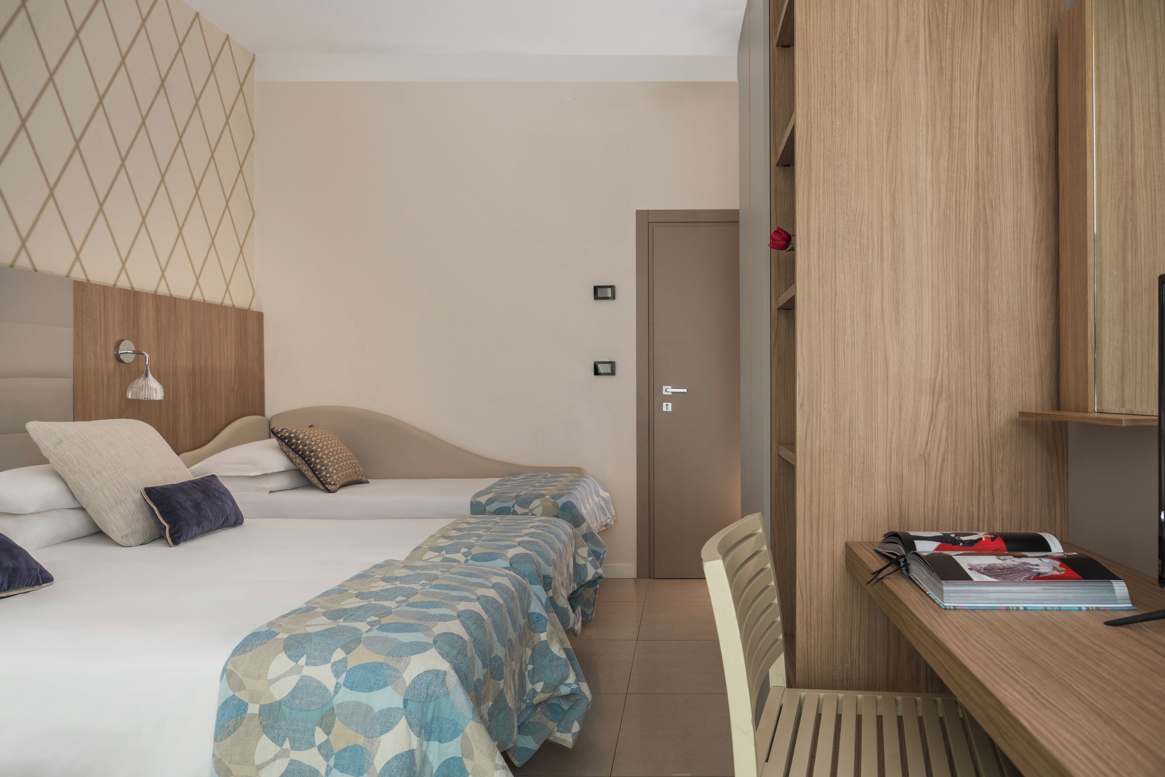 Premium bedding, down comforters, in-room safe, desk
