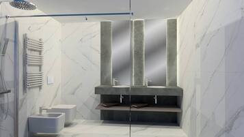 Double Room Single Use | Bathroom | Shower, free toiletries, hair dryer, slippers