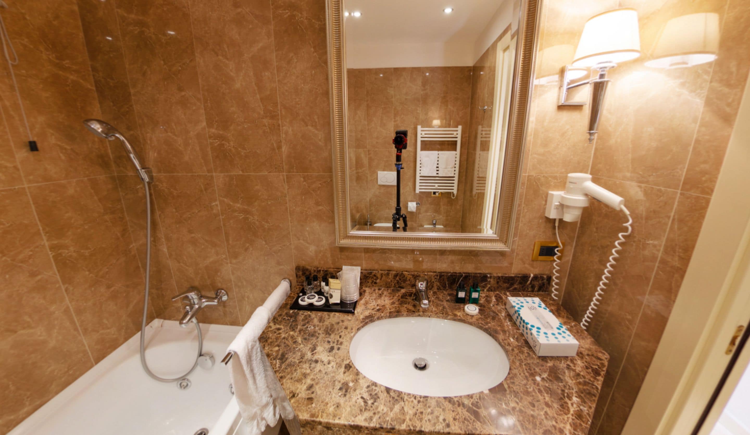 suite, sea view (beach access included) | bathroom | hair dryer, slippers, bidet, towels