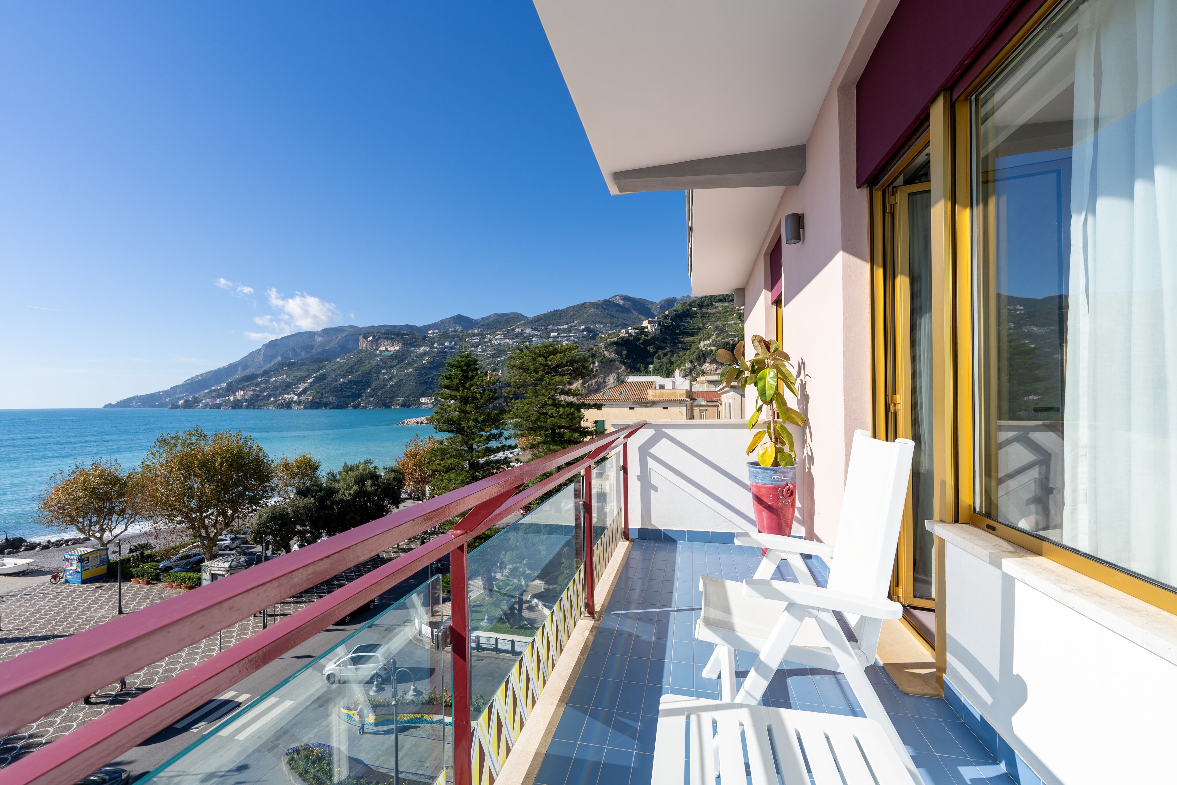 Uitzicht vanaf balkon