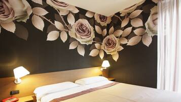 Doppel- oder Zweibettzimmer | Italienische Bettbezüge von Frette, hochwertige Bettwaren