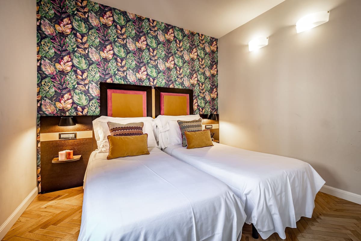 Down duvets, minibar, in-room safe, desk