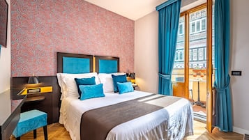 Down duvets, minibar, in-room safe, desk