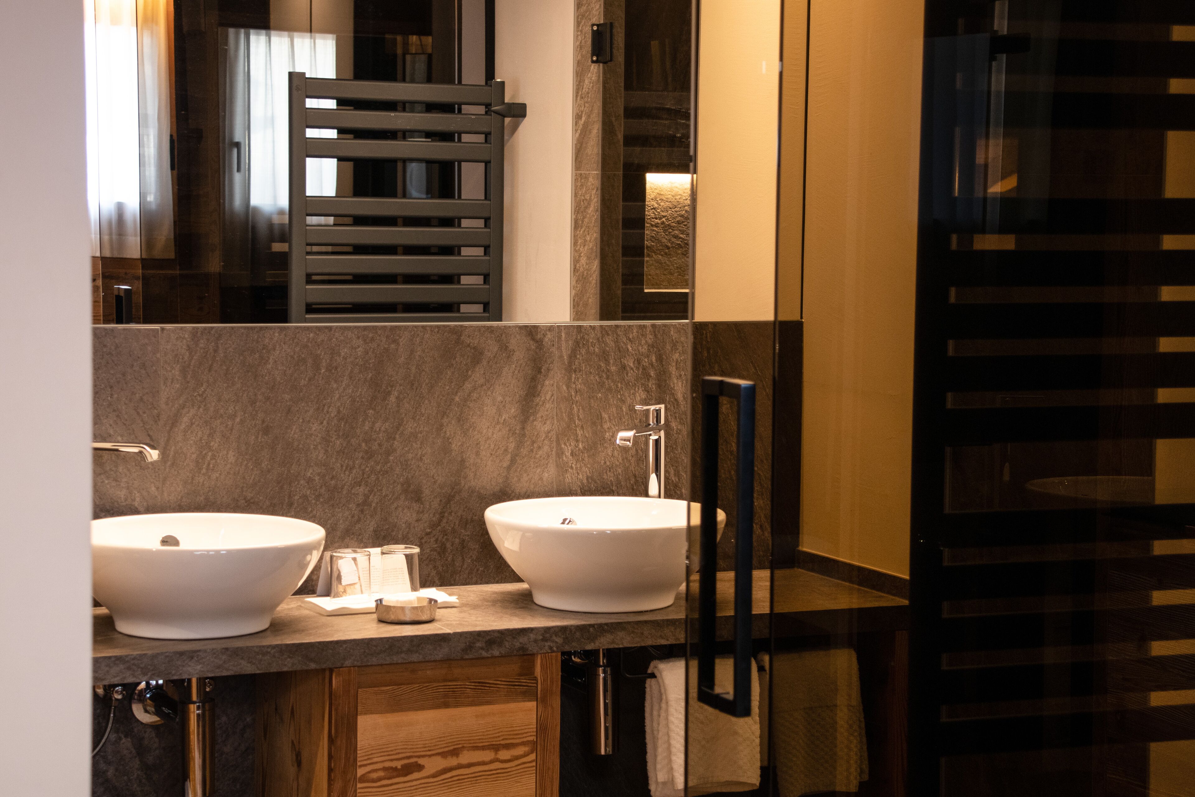 luxury studio suite | bathroom | separate bathtub and shower, jetted bath, rainfall showerhead