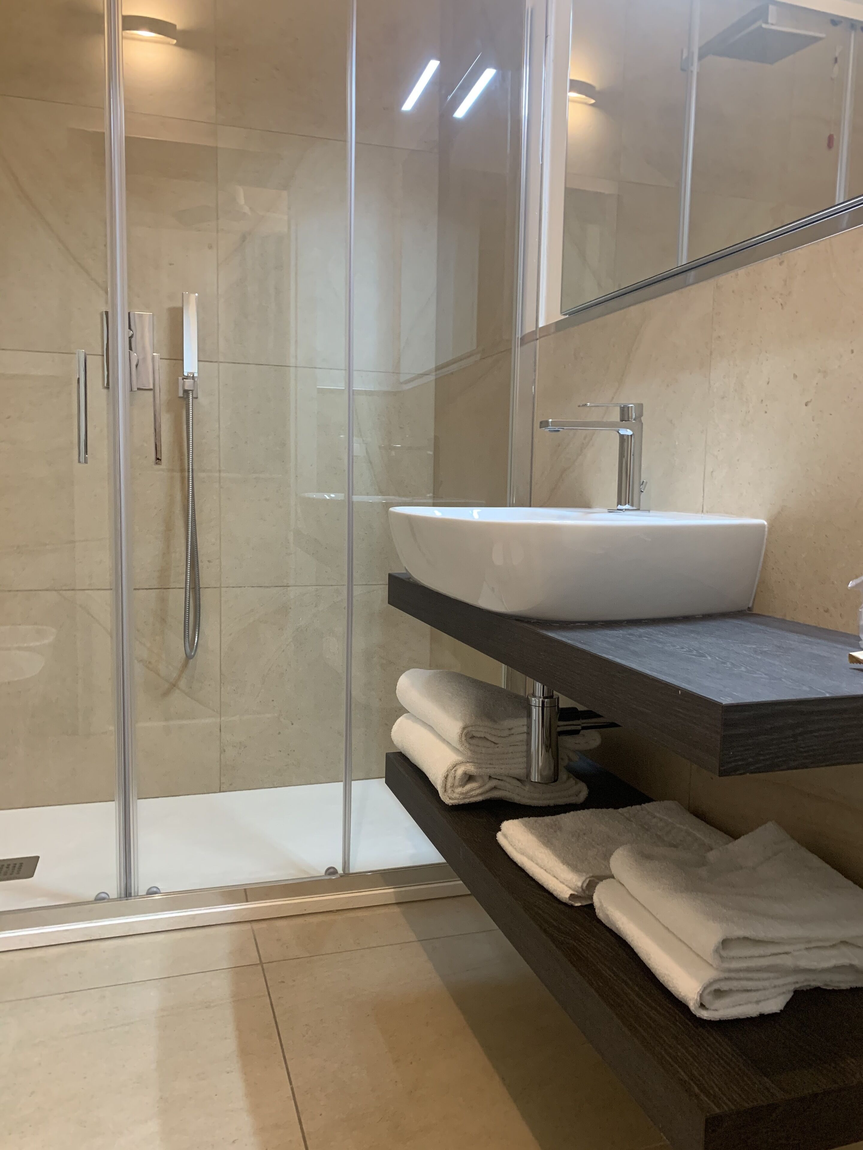 free toiletries, hair dryer, bidet, towels