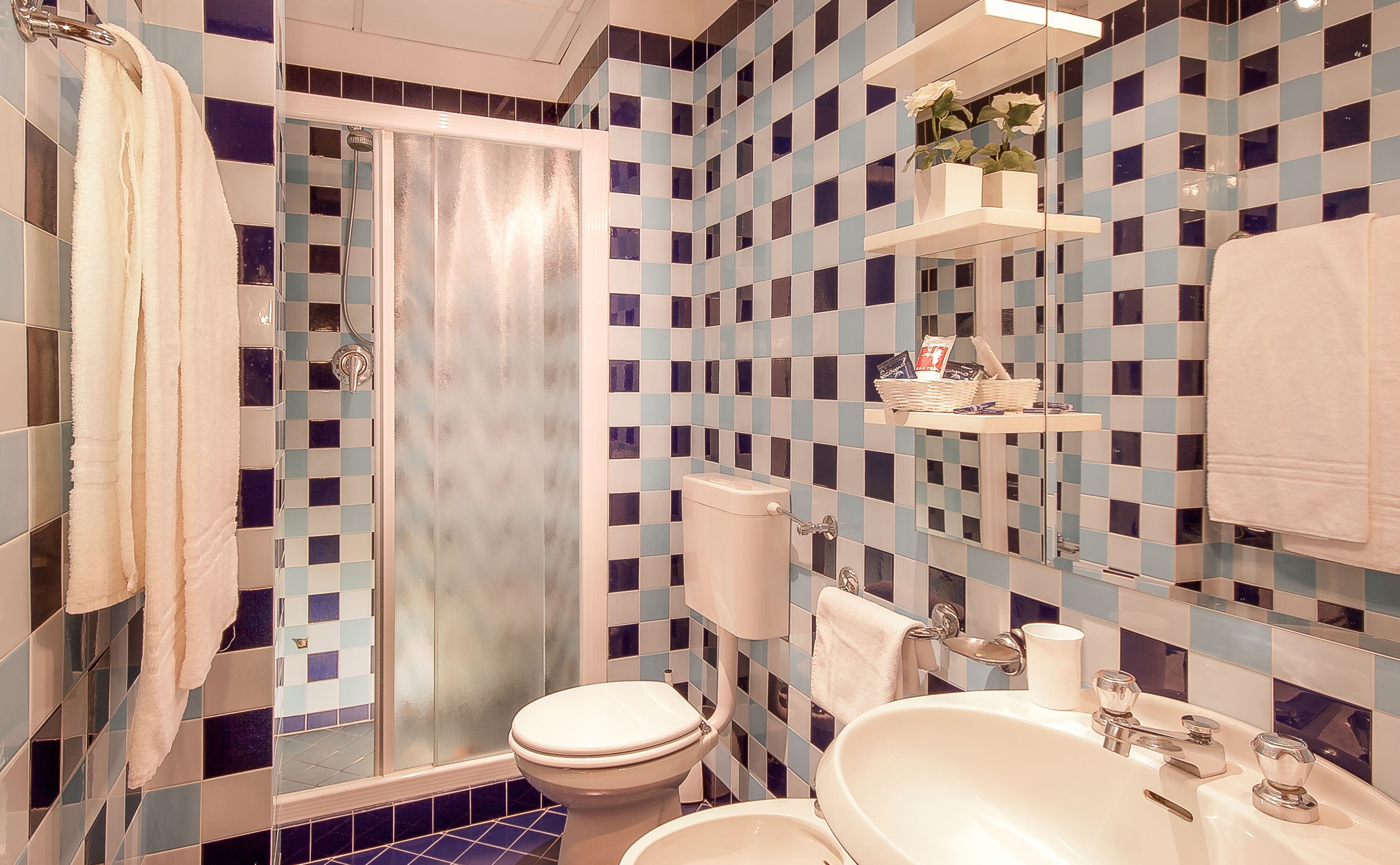 basic double room | bathroom | shower, free toiletries, hair dryer, bidet