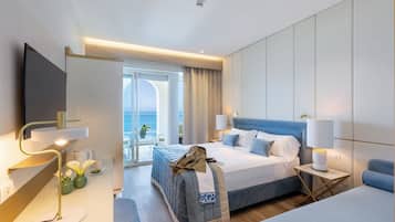 Deluxe Quadruple Room | Premium bedding, minibar, in-room safe, desk