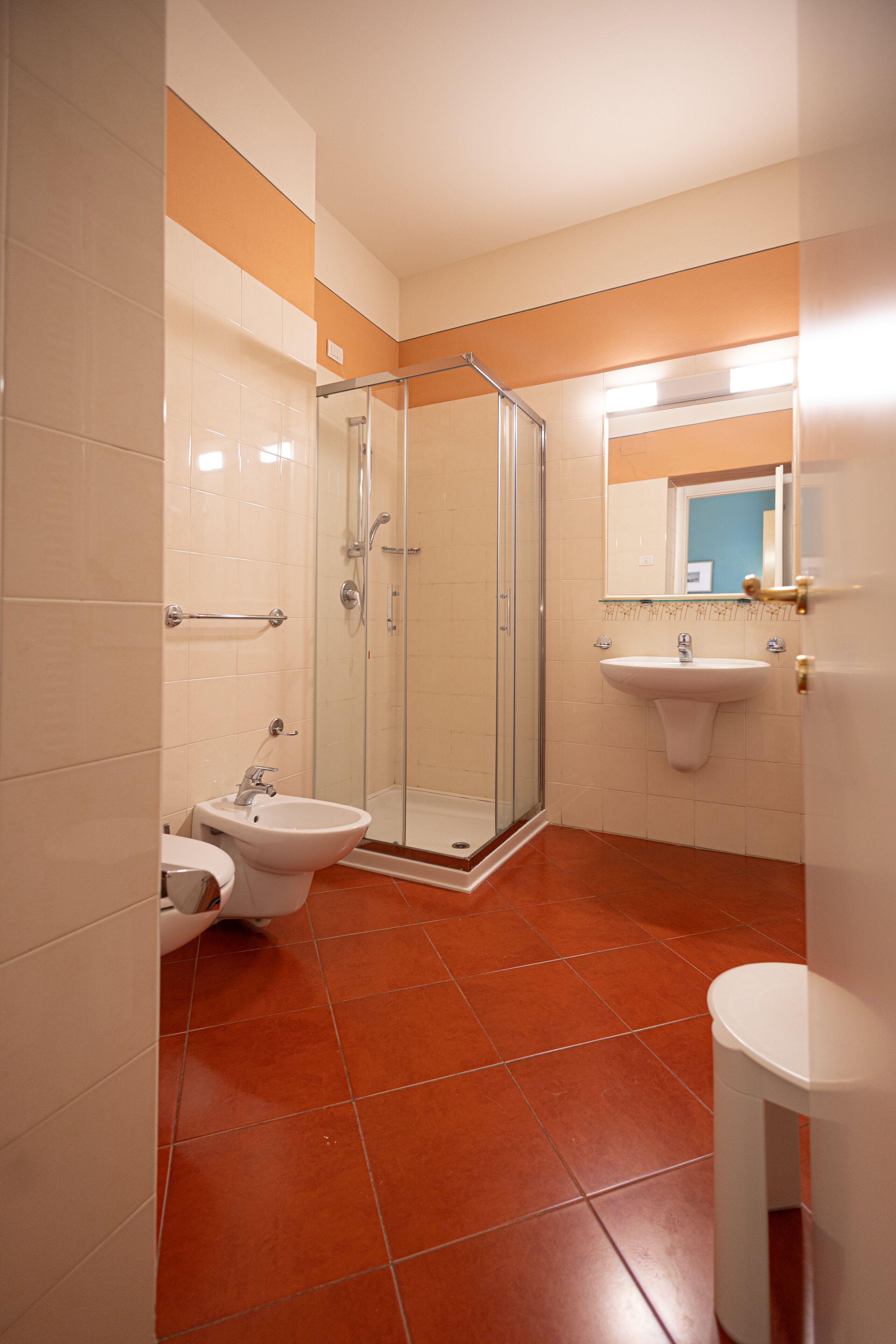 shower, free toiletries, hair dryer, bidet