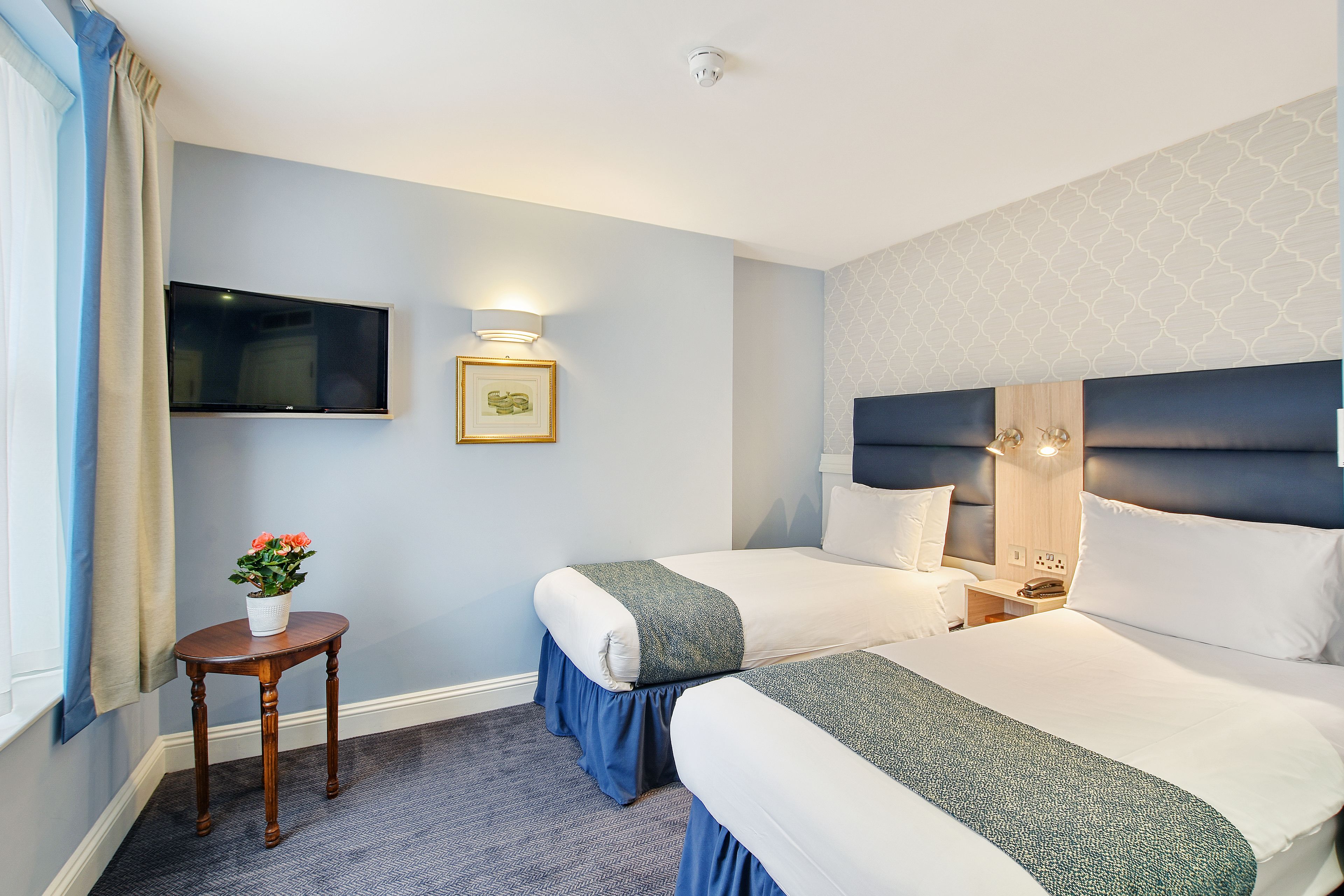 twin room | in-room safe, desk, blackout curtains, soundproofing