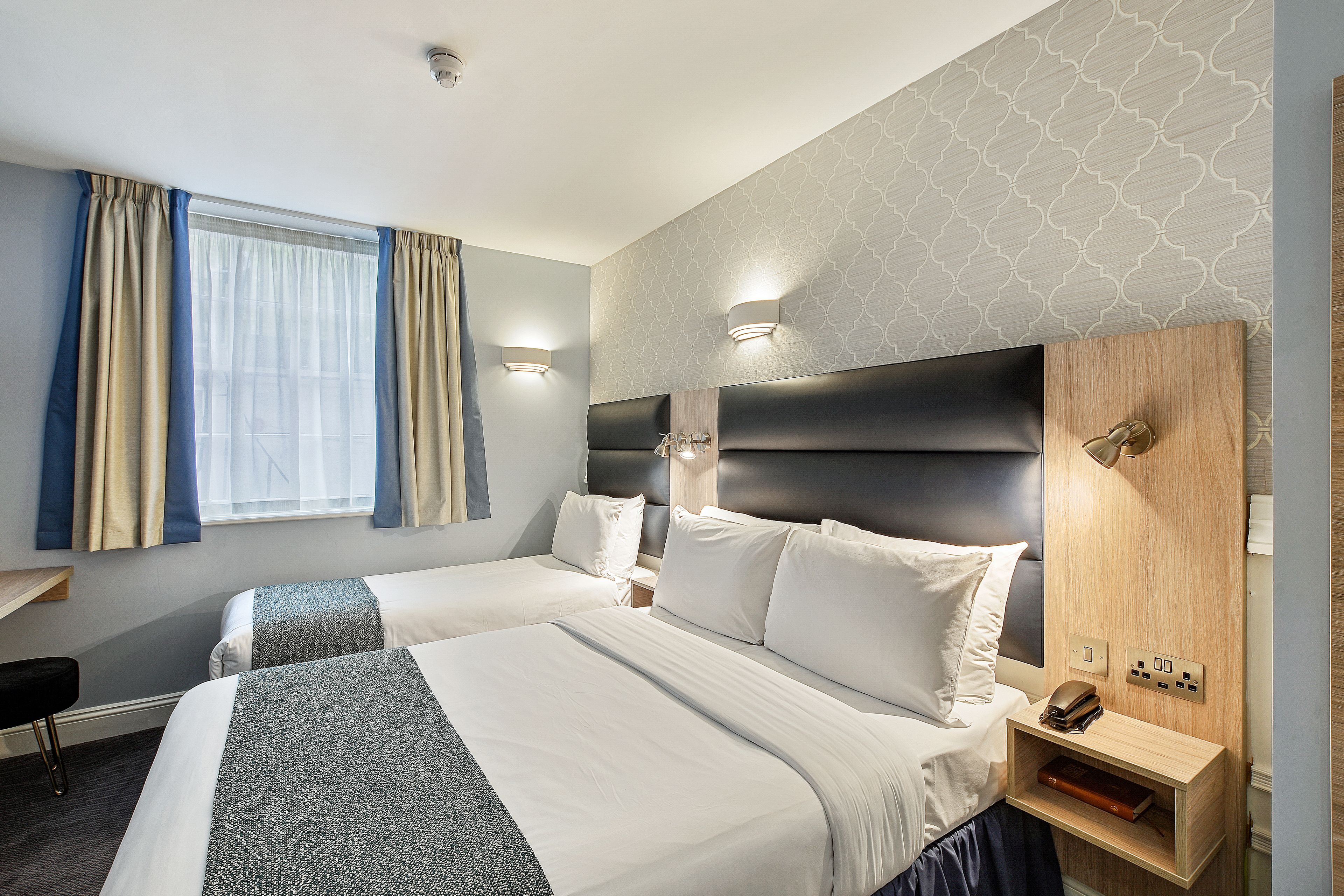 triple room | in-room safe, desk, blackout curtains, soundproofing