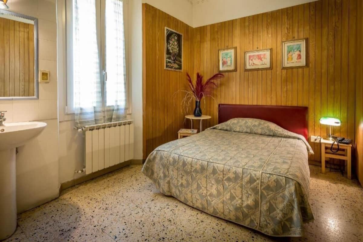 Desk, laptop workspace, free WiFi, bed sheets