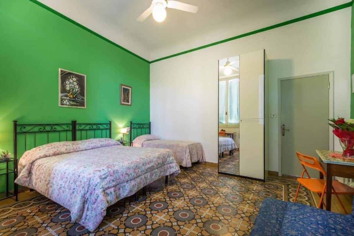 Desk, laptop workspace, free WiFi, bed sheets