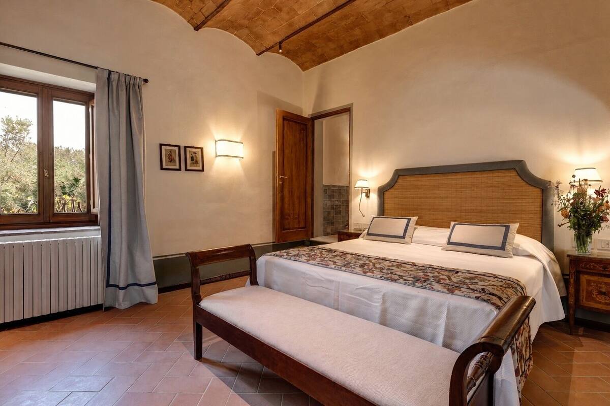 Deluxe Double Room Located In The Recently Renovated Casa Conca D'Oro In San Leolino | 고급 침구, 미니바, 객실 내 금고, 책상