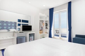 Comfort Double or Twin Room, Balcony, Sea View | Minibar, in-room safe, desk, blackout drapes
