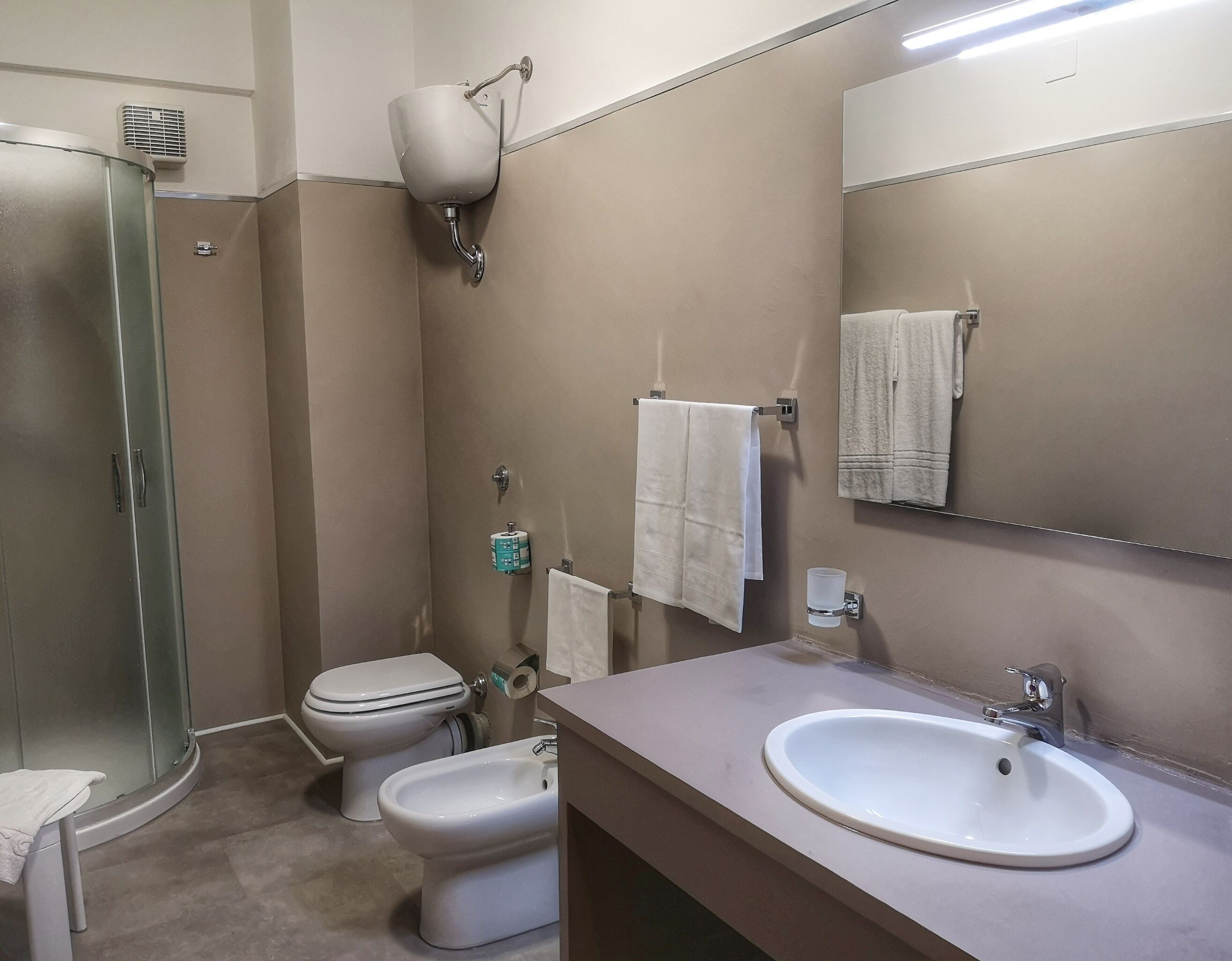 classic double or twin room | bathroom | shower, free toiletries, hair dryer, bidet