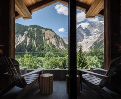 Suíte, banheira de imersão (Rocher, Sauna) | Vista da sacada