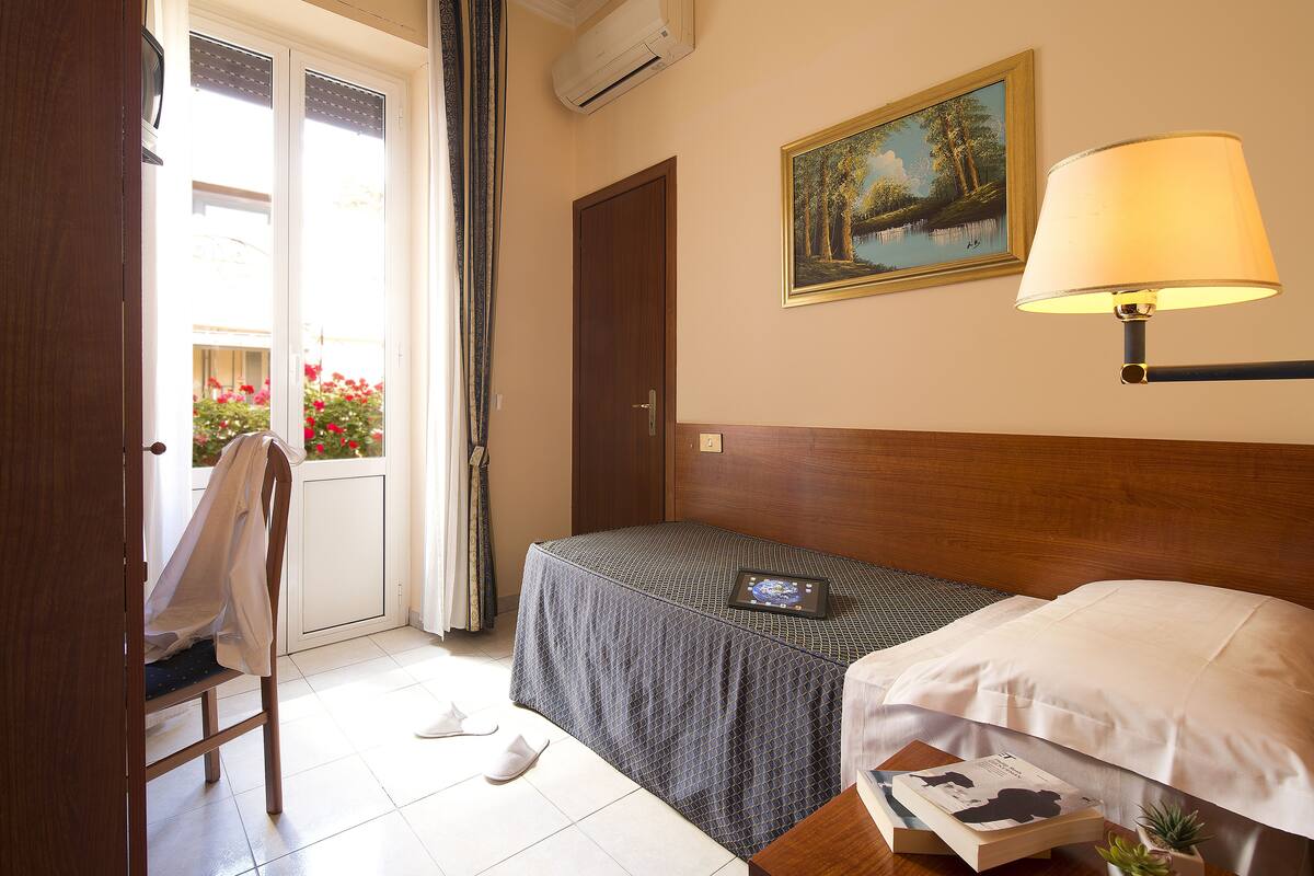 Desk, blackout curtains, free WiFi, bed sheets