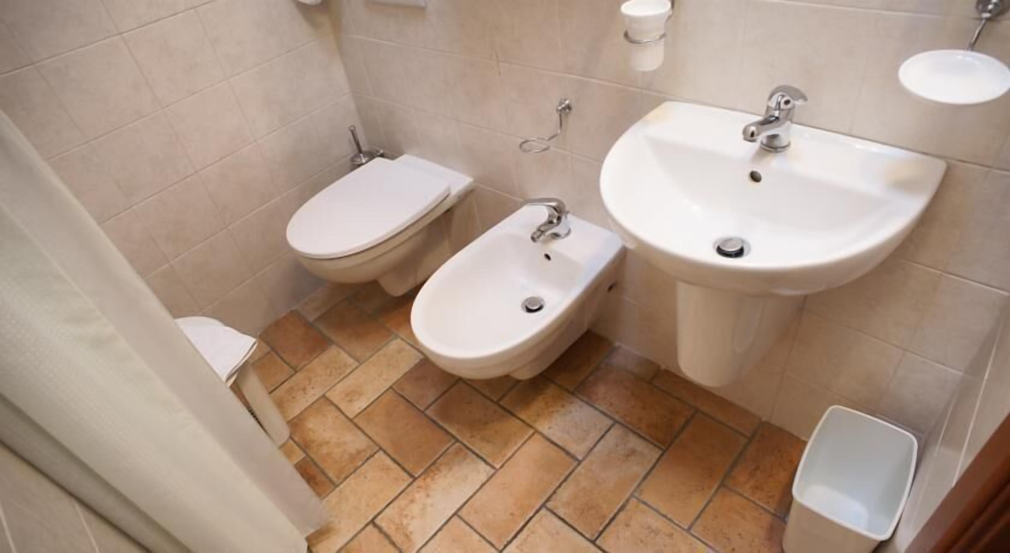 combined shower/bathtub, free toiletries, hair dryer, towels