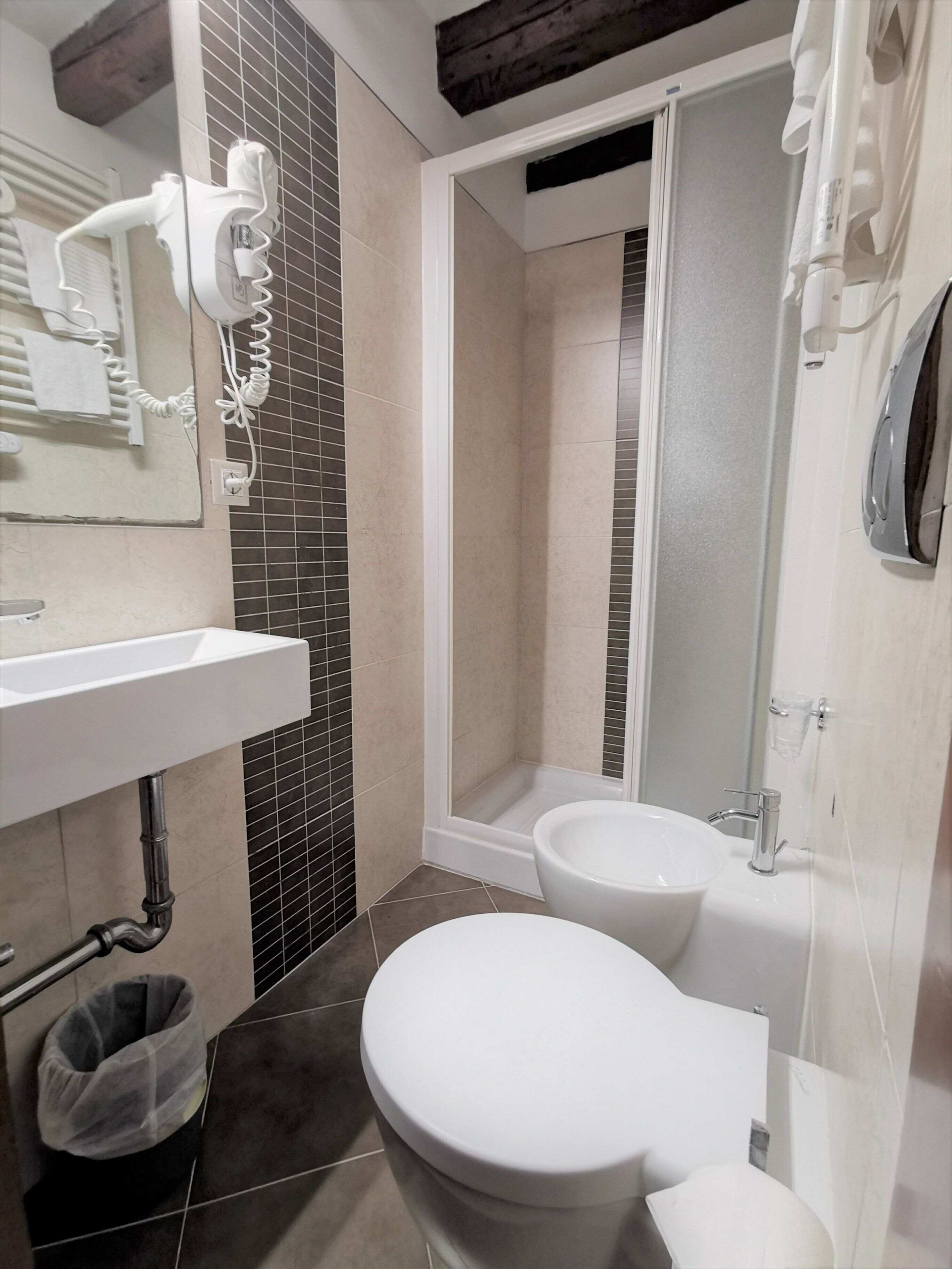 double room, annex building (queen size) | bathroom | shower, free toiletries, hair dryer, bidet
