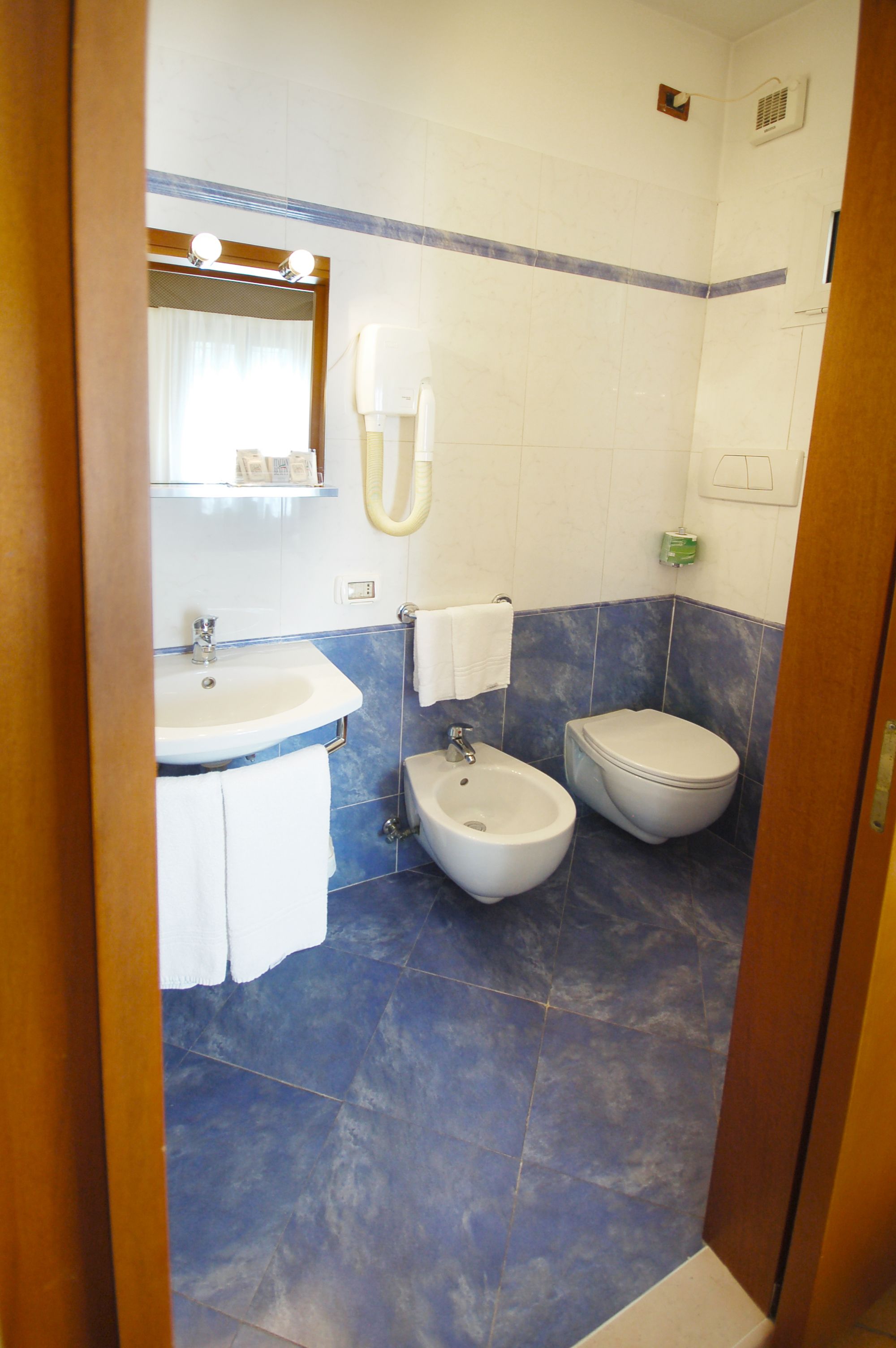 rainfall showerhead, free toiletries, hair dryer, bidet