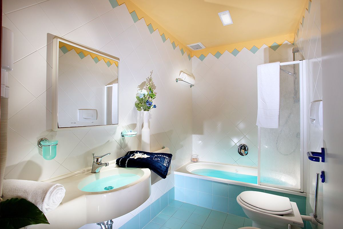 free toiletries, hair dryer, bidet, towels