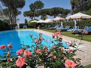 Seasonal outdoor pool, pool umbrellas, sun loungers - Hotel Royal (Bolsena)