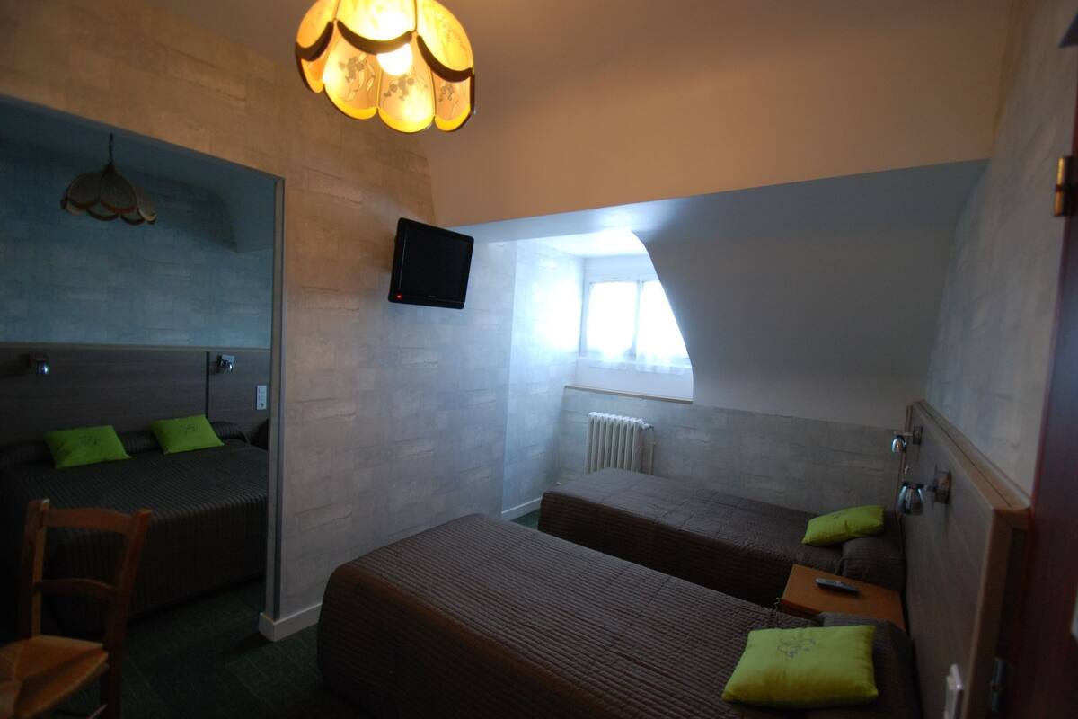 Family Room | Premium bedding, desk, blackout drapes, iron/ironing board (on request)