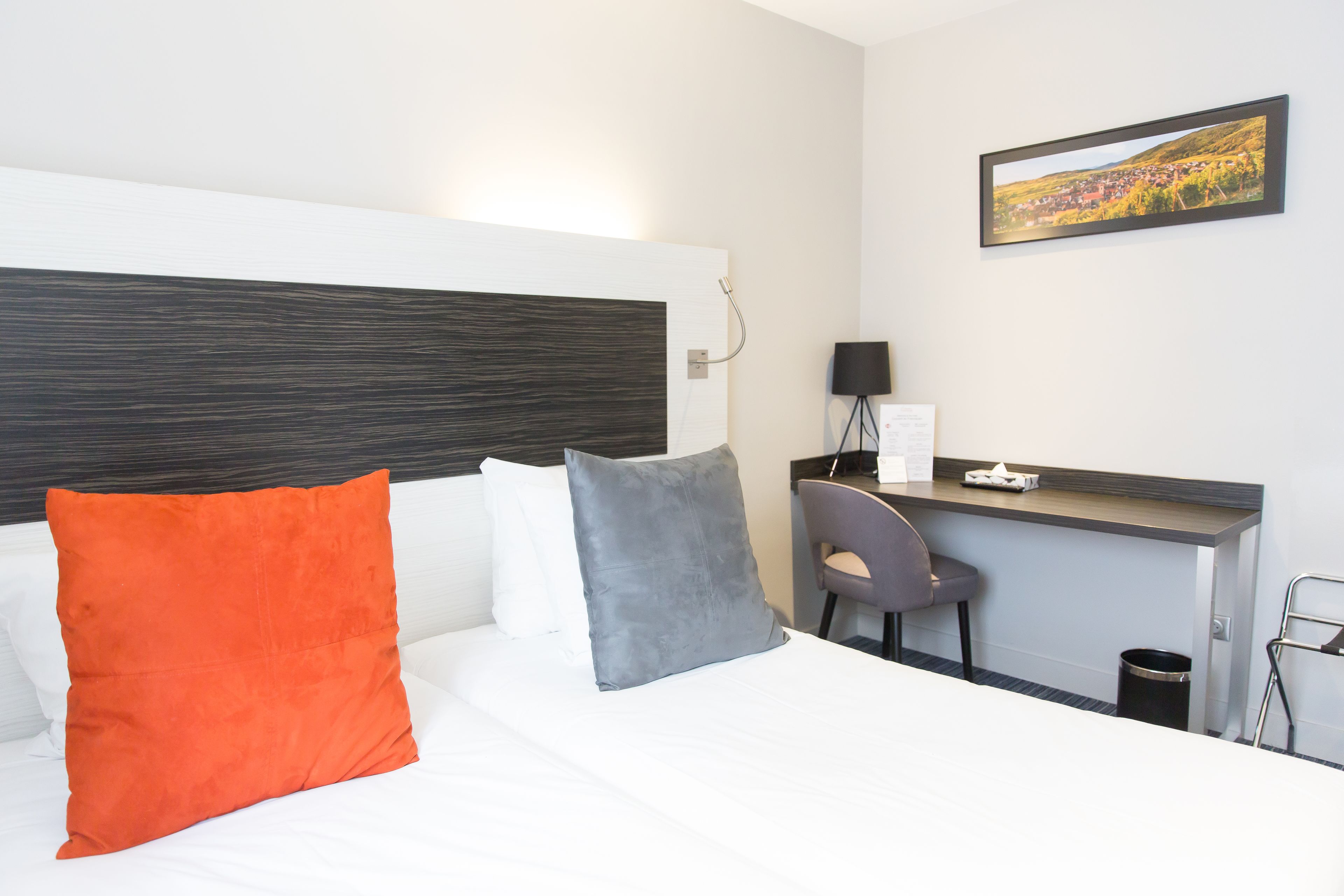 twin room | in-room safe, desk, blackout curtains, soundproofing