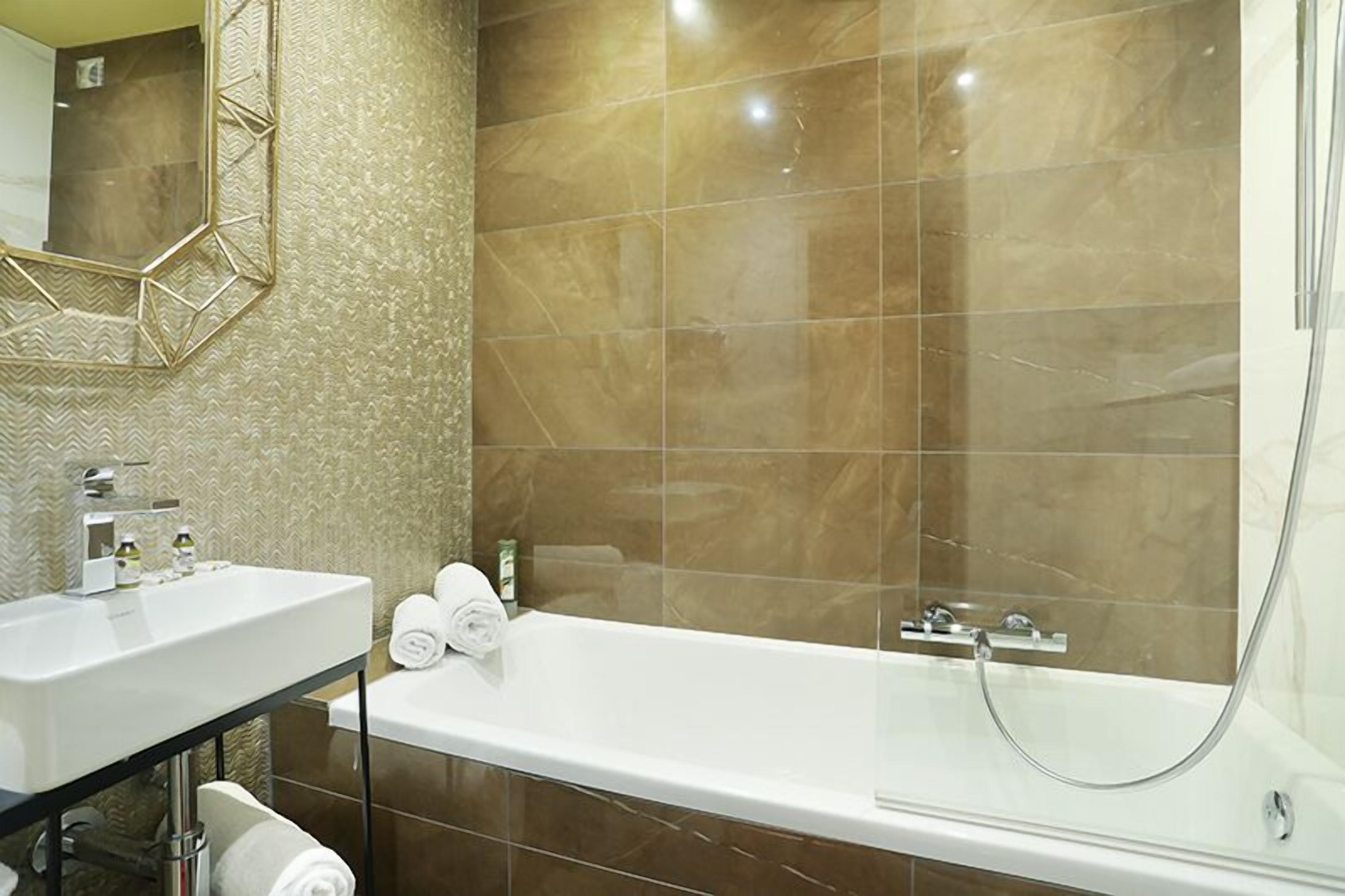 free toiletries, hair dryer, dressing gowns, towels