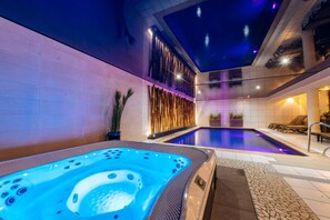 Indoor pool, open 7:00 AM to 10:00 PM, free pool cabanas, pool loungers