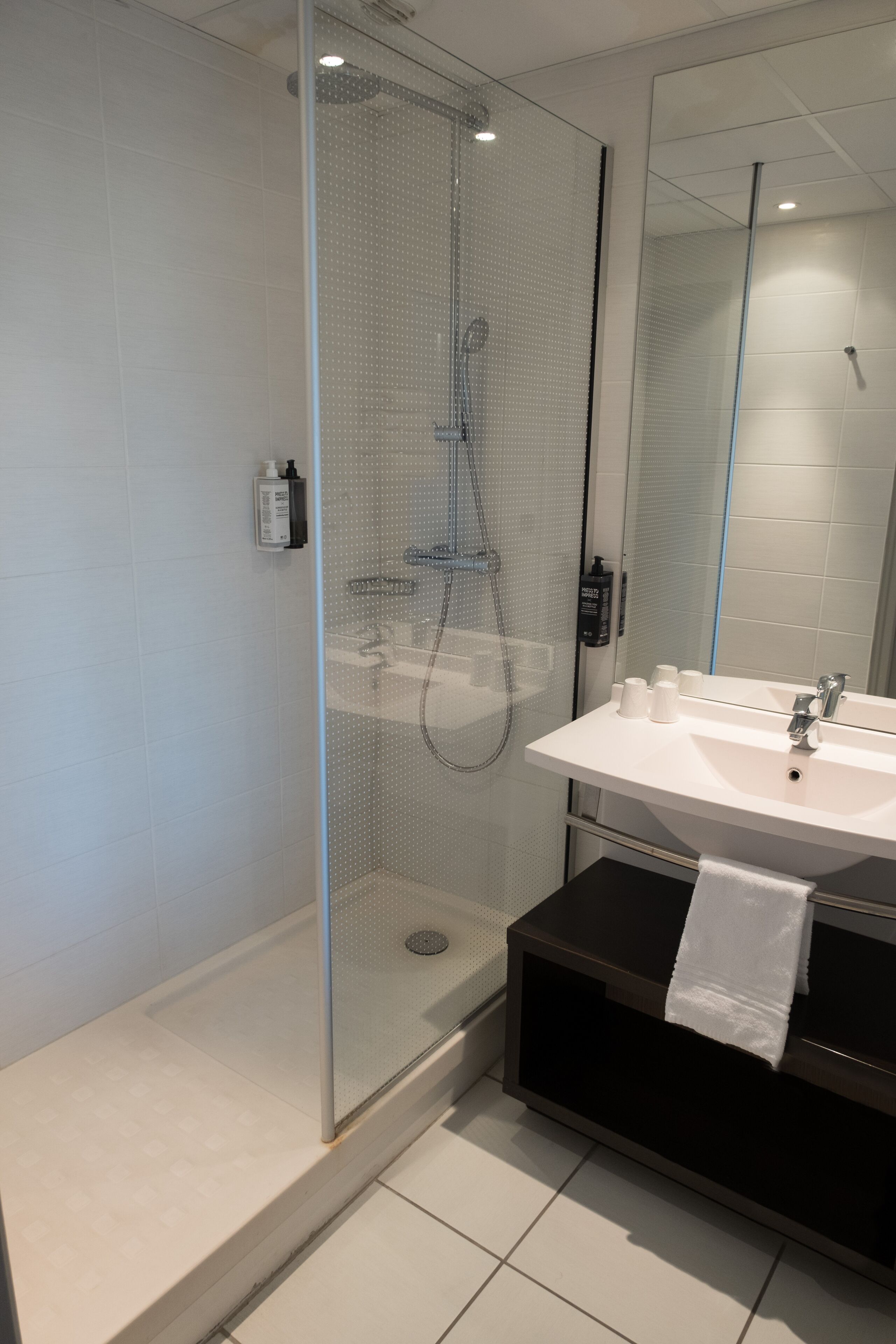 standard room, 2 single beds | bathroom | eco-friendly toiletries, hair dryer, towels, soap