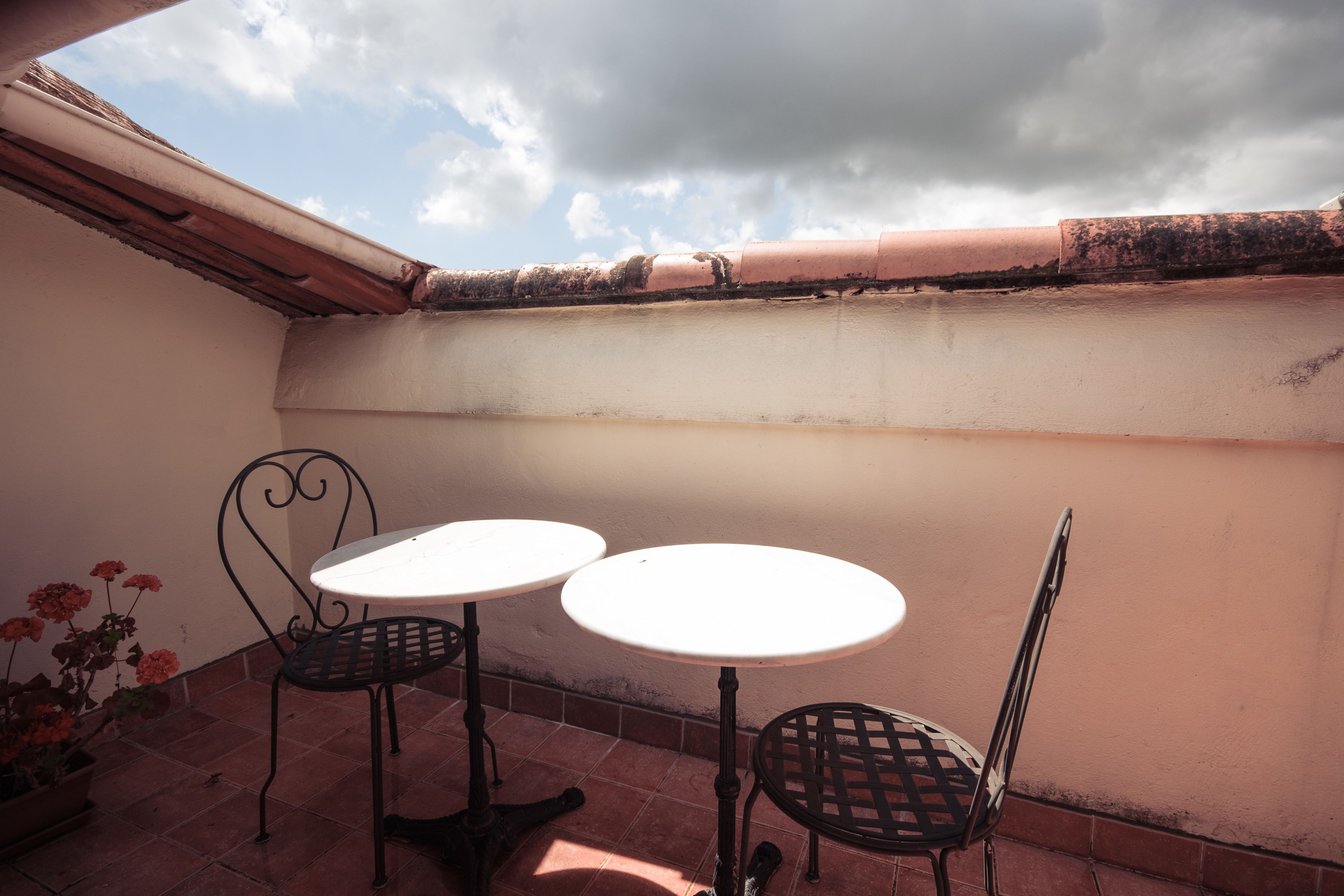 Klassieke kamer, terras (Single) | Terras