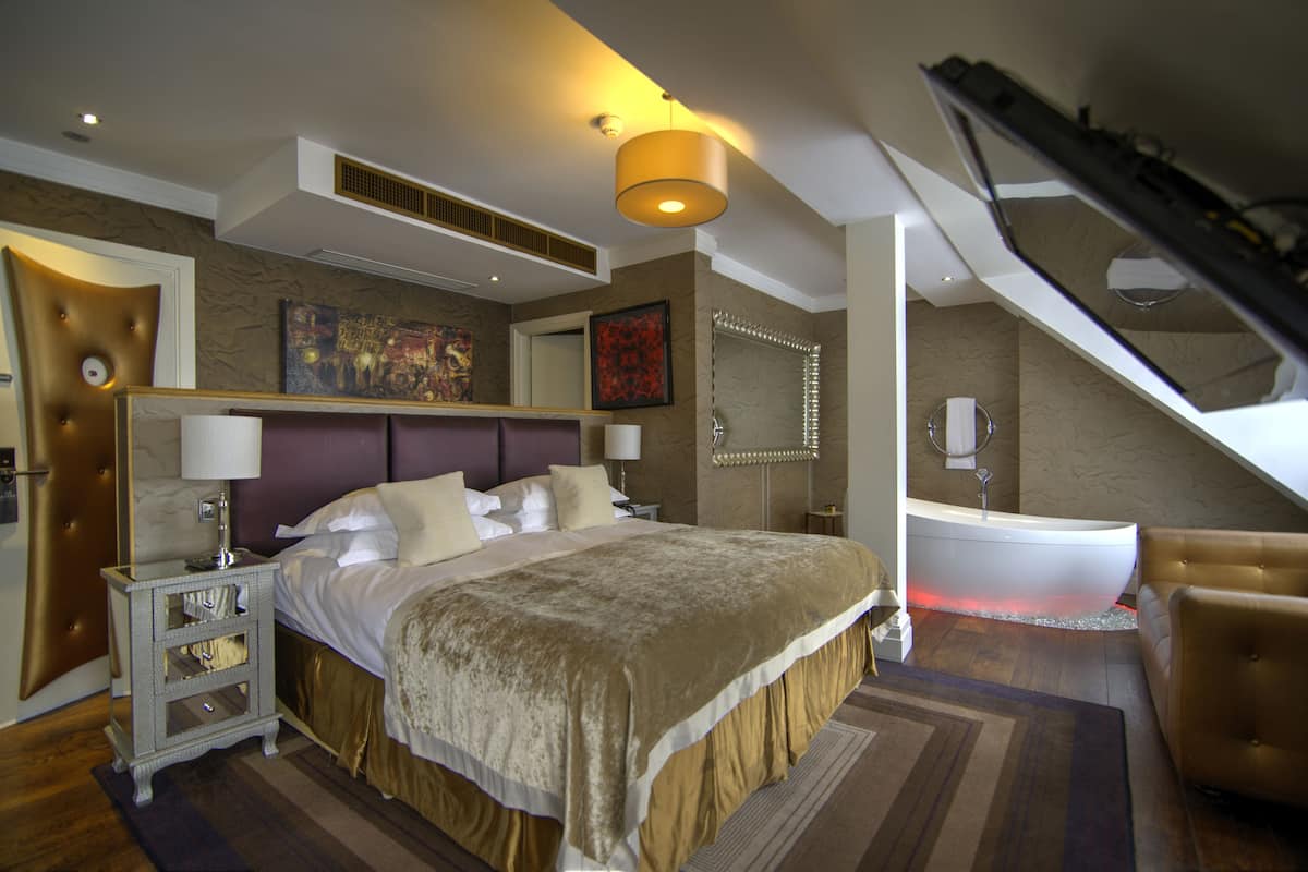 Loft | 1 habitación, sábanas de algodón egipcio y ropa de cama hipoalergénica