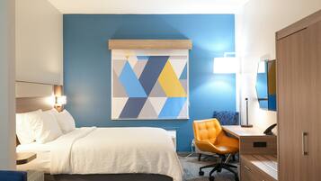 1 bedroom, premium bedding, pillowtop beds, laptop workspace