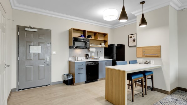 Suite, 1 Bedroom | Private kitchen | Full-size fridge, microwave, stovetop, dishwasher - Candlewood Suites San Antonio Downtown by IHG (San Antonio)