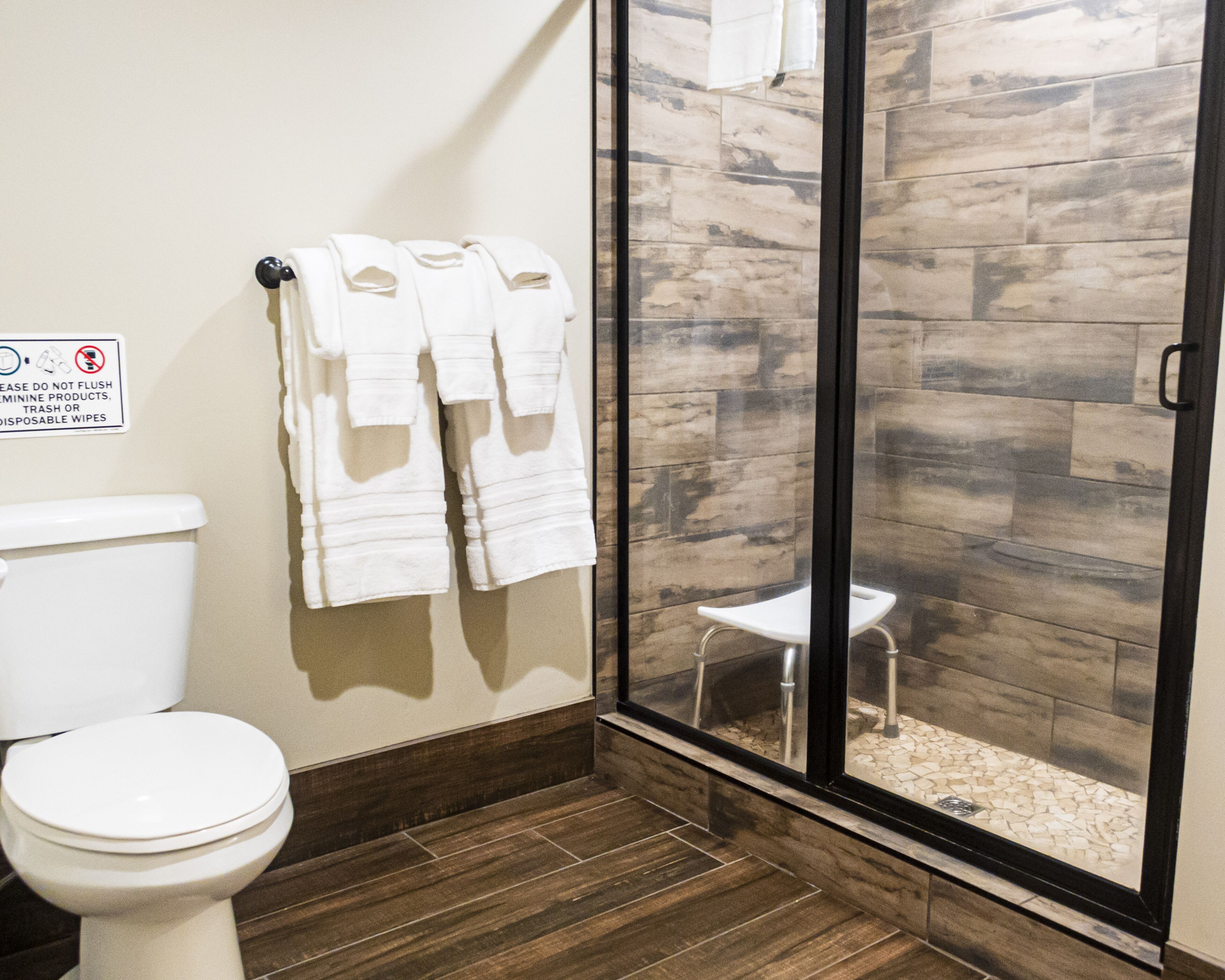 free toiletries, hair dryer, towels