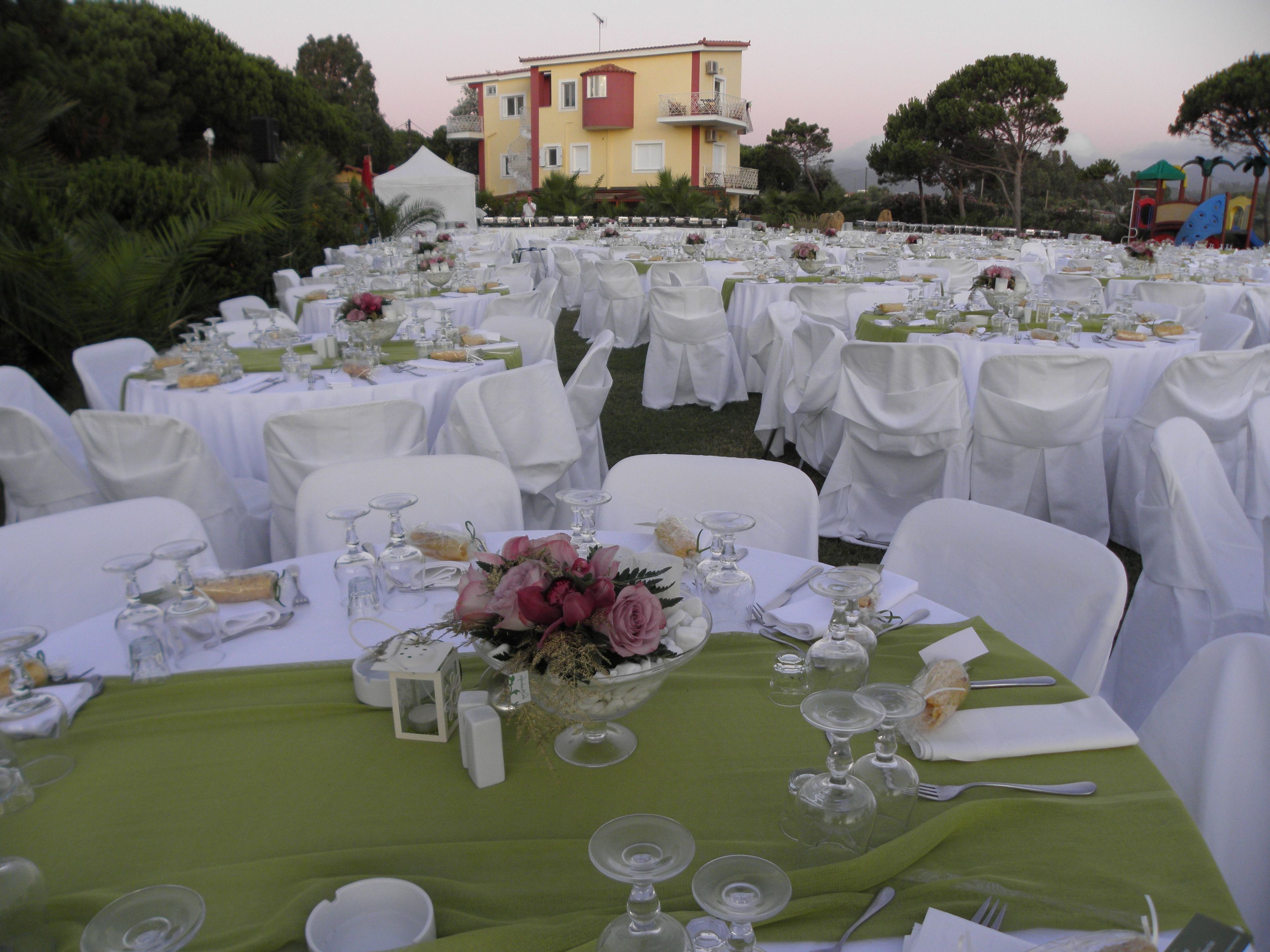 outdoor banquet area