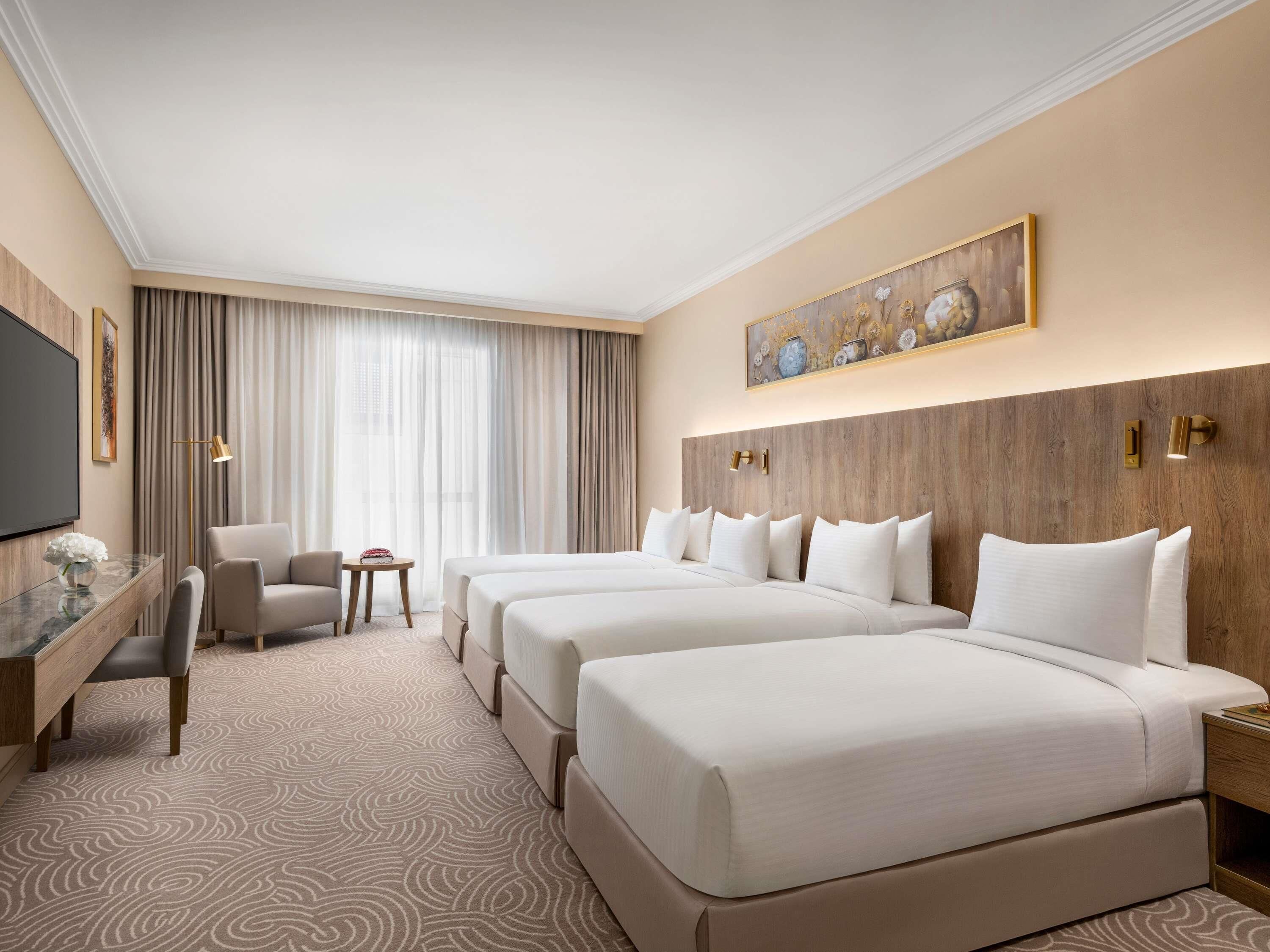 Superior Quad room Partial Haram view | Premium bedding, minibar, in-room safe, desk